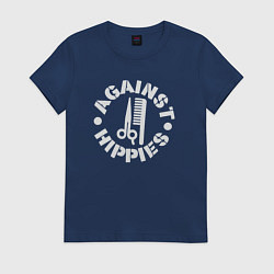 Женская футболка Против хиппи
