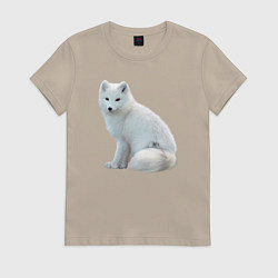 Женская футболка Белая северная лиса