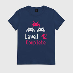 Женская футболка Уровень 42 пройден