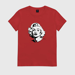 Женская футболка Мэрилин Монро в черно белом цвете