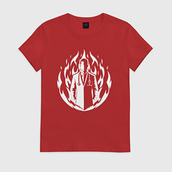 Футболка хлопковая женская Огненный доктор, цвет: красный