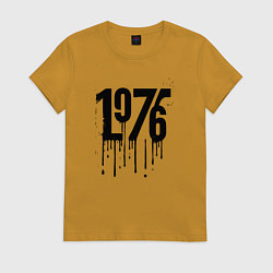 Футболка хлопковая женская Капающий 1976, цвет: горчичный