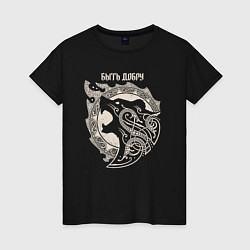 Женская футболка Медведь в кельтском стиле в виде тату