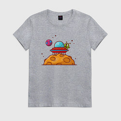 Женская футболка Инопланетянин на луне