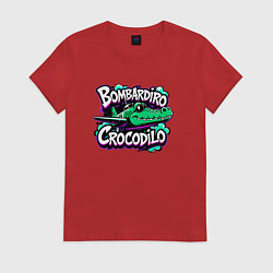 Женская футболка Бомбардиро крокодило в стиле граффити