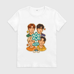 Женская футболка Astro в виде стикеров
