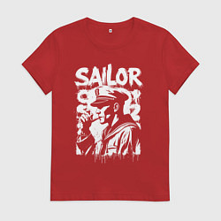 Женская футболка Морской капитан с трубкой