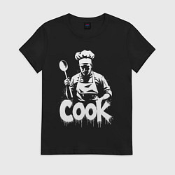 Женская футболка Повар с большой ложкой