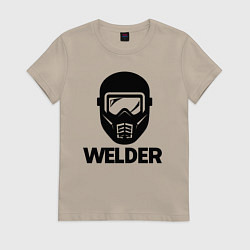 Женская футболка Маска сварщика