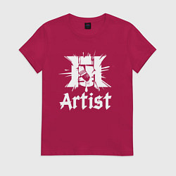 Женская футболка Художник логотип с кистью