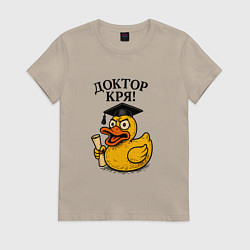 Женская футболка Доктор кря - утка выпускник