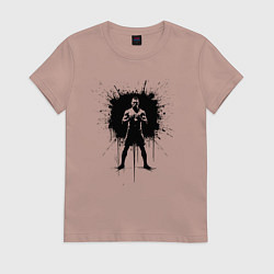 Женская футболка Нейт Диас в черной краске