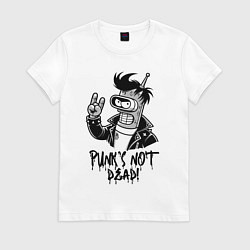 Женская футболка Bender - punks not dead motto