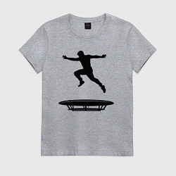 Женская футболка Прыжок на батуте