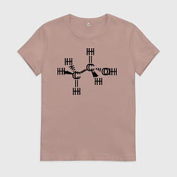Женская футболка Химическая формула спирт