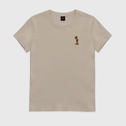 Футболка хлопковая женская Кобе Брайант номер 8, цвет: миндальный