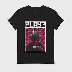 Женская футболка Давай сыграем в кальмара