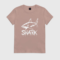 Женская футболка Акула с острыми зубами