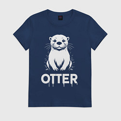 Женская футболка Выдра в стиле граффити