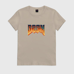Женская футболка Doom ultimate logo