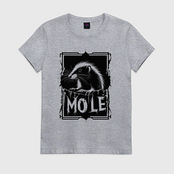 Женская футболка Крот в рамке