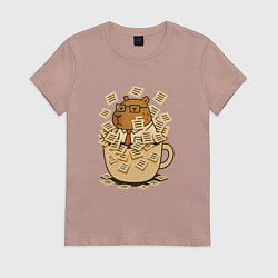 Женская футболка Менеджер капибара в кружке