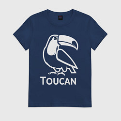 Женская футболка Тукан в минималистичном стиле
