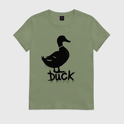 Женская футболка Граффити утка