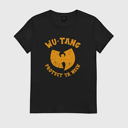 Футболка хлопковая женская Wu-Tang protect ya neck, цвет: черный