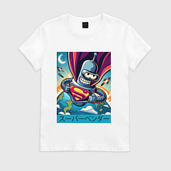 Женская футболка Полёт Супер Бендера - коллаба