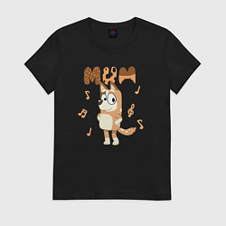 Футболка хлопковая женская Mum dog, цвет: черный