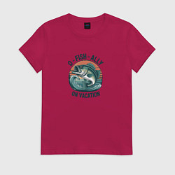 Женская футболка Рыба выпрыгивает из воды