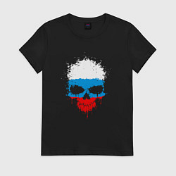 Женская футболка Russian skull