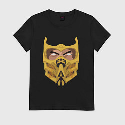 Футболка хлопковая женская Scorpion face - Mortal Kombat, цвет: черный