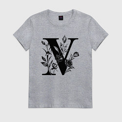 Женская футболка Цветы и римская IV