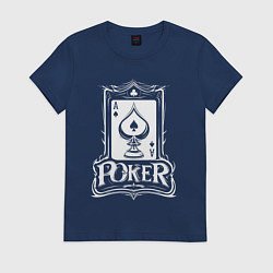Женская футболка Покер туз пик