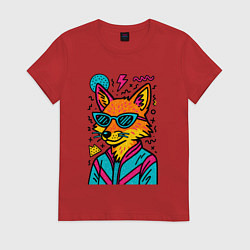 Женская футболка Лиса поп арт