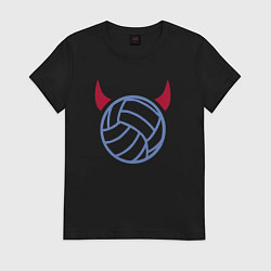 Женская футболка Volleyball devil