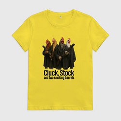 Женская футболка Карты деньги два ствола с петухами