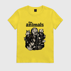 Женская футболка The animals группа из зверей