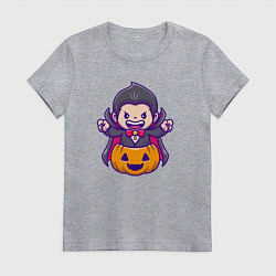 Женская футболка Дракула в тыкве