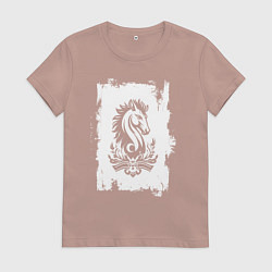 Женская футболка Белый жеребец