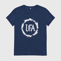 Женская футболка Уфа в круге граффити