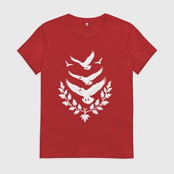 Женская футболка Пять серебряных птиц Чебоксар