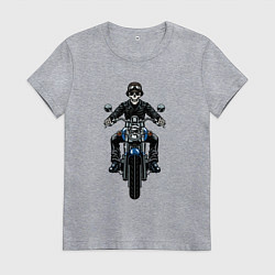 Футболка хлопковая женская Skeletor racer, цвет: меланж