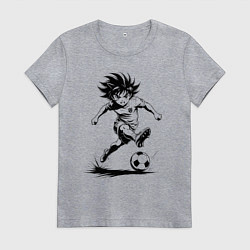 Женская футболка Футбольная атака аниме