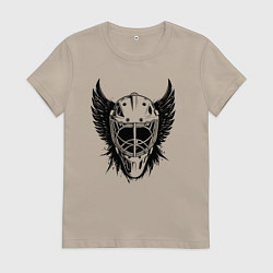 Женская футболка Крылатая хоккейная маска