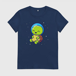 Женская футболка Черепашка в космосе