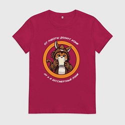 Женская футболка Кот в костюме лошади - бессмертный пони