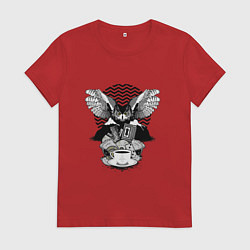 Футболка хлопковая женская Twin Peaks symbols, цвет: красный